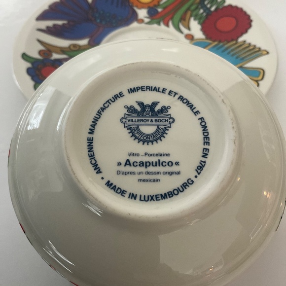 VILLEROY & BOCH ACAPULCO PORCELAINE 2 MUGS 2 SAUCERS - Picture 4 of 5